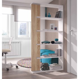 KIT LIBRERIA ALIDA BIANCO ROVERE cm.90x25x180h. KIT LIBRERIA ALIDA BIANCO ROVERE cm.90x25x180h.