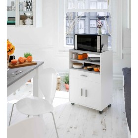 KIT MOBILE PORTAFORNO CON 1 CASSETTO E 2 ANTE cm. 59x40x92h. BIANCO CEMENTO. KIT MOBILE PORTAFORNO CON 1 CASSETTO E 2 ANTE cm. 59x40x92h.