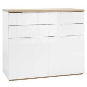 KIT MOBILE 4 CASSETTI E 2 ANTE BIANCO ROVERE cm.120x50x102h. KIT MOBILE 4 CASSETTI E 2 ANTE BIANCO ROVERE cm.120x50x102h.