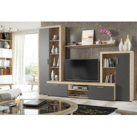 KIT PARETE LIVING NOBEL NAURALE ROVERE cm. 271x200x42 KIT PARETE LIVING NOBEL NAURALE ROVERE cm. 271x200x42