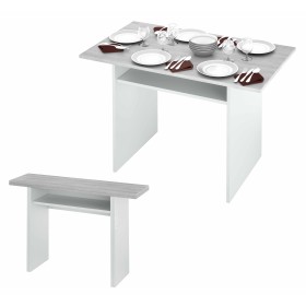 KIT TAVOLO CONSOLLE BIANCO CEMENTO cm. 35/70x120x75h. KIT TAVOLO CONSOLLE BIANCO CEMENTO cm. 35/70x120x75h.