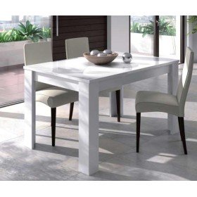 KIT TAVOLO KENDRA BIANCO LUCIDO cm.90x140/190x78h. KIT TAVOLO KENDRA BIANCO LUCIDO cm.90x140/190x78h.