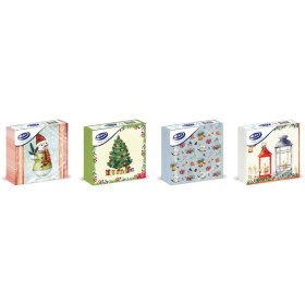 NICKY TOVAGLIOLI 33X33 CM 1 VELO 40 PEZZI HOLIDAY CHRISTMAS DECORI ASSORTITI NICKY TOVAGLIOLI 33X33 CM 1 VELO 40 PEZZI HOLIDAY CHRISTMAS