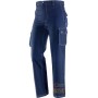 PANTALONE 98% COTONE SANFORIZZATO 2% LYCRA GR  250  ELASTICIZZATO  BICOLORE BLU AZZURRO  TG  S M L XL XXL