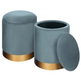 POUFF TONDO PETROLIO 31x38h. POUFF TONDO PETROLIO 31x38h.