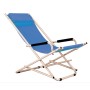 SEDIA A SDRAIO KATIA IN ACCIAIO BLU AVION PER MARE PISCINA CAMPEGGIO