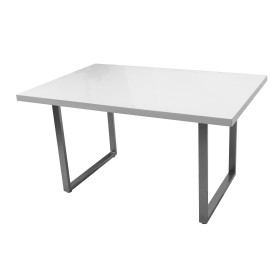 TAVOLO LEGNO-METALLO BIANCO 140x90x75h.HW58594 TAVOLO LEGNO-METALLO BIANCO 140x90x75h.HW58594