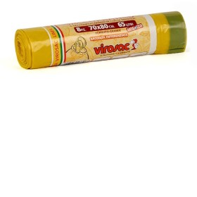 virosac sacco pratico Sacco Rifiuti 70x80 cm 80 litri X-Large XL 8 pz virosac sacco pratico Sacco Rifiuti 70x80 cm 80 litri X-Large