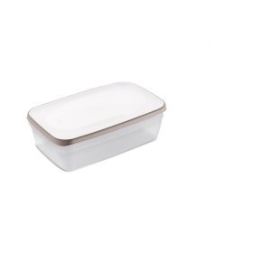 CONTENITORE FRIGO CIAO FRESCO LT. 2,4 COPERCHIO BIANCO/TORTORA CHIARO cm. 31,5x20x6h. CONTENITORE FRIGO CIAO FRESCO LT. 2,4 COPERCHIO BIANCO/TORTORA CHIARO cm. 31,5x20x6h.