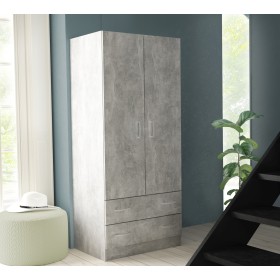 KIT ARMADIO 2 ANTE E 2 CASSETTI CEMENTO 80x50x190h. KIT ARMADIO 2 ANTE E 2 CASSETTI CEMENTO 80x50x190h.