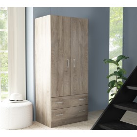 KIT ARMADIO 2 ANTE E 2 CASSETTI ROVERE 80x50x190h. KIT ARMADIO 2 ANTE E 2 CASSETTI ROVERE 80x50x190h.