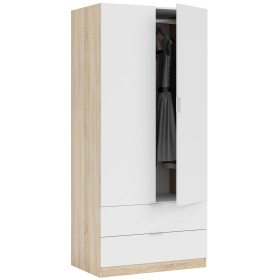 KIT ARMADIO 2 ANTE E 2 CASSETTI ROVERE-BIANCO cm.80x52x180h. KIT ARMADIO 2 ANTE E 2 CASSETTI ROVERE-BIANCO cm.80x52x180h.