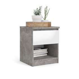 KIT COMODINO NAIA 1 CASSETTI BIANCO-CEMENTO. KIT COMODINO NAIA 1 CASSETTI BIANCO-CEMENTO.