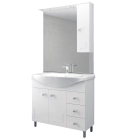 MOBILE BAGNO BIANCO EVA cm.105 COMPLETO MOBILE BAGNO BIANCO EVA cm.105 COMPLETO