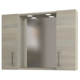 SPECCHIO DA BAGNO MOD.960 CON 2 ANTE ROVERE GRIGIO SPECCHIO DA BAGNO MOD.960 CON 2 ANTE ROVERE GRIGIO
