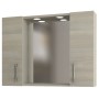 SPECCHIO DA BAGNO MOD.960 CON 2 ANTE ROVERE GRIGIO