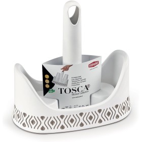 STEFANPLAST PORTABICCHIERI TOSCA BIANCO/TORTORA CHIARO PLUS STEFANPLAST PORTABICCHIERI TOSCA BIANCO/TORTORA CHIARO PLUS