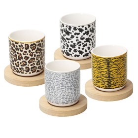 Tognana Confezione 4 Tazze Caffè Con Piattino Porcellana Multicolor LINEA KELLY Tognana Confezione 4 Tazze Caffè Con Piattino Porcellana Multicolor LINEA KELLY