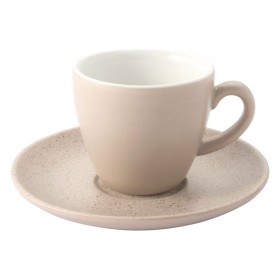 Tognana CONFEZIONE 6 TAZZE CAFFE' CON PIATTO Porcellana Beige LINEA ROQ Tognana CONFEZIONE 6 TAZZE CAFFE' CON PIATTO Porcellana Beige