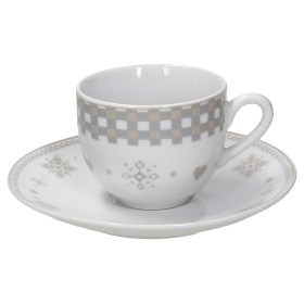 Tognana Confezione 6 Tazze Porcellana Caffè Con Piatto Vichy Beige LINEA OLIMPIA Tognana Confezione 6 Tazze Porcellana Caffè Con Piatto Vichy Beige LINEA OLIMPIA