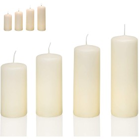SET 4 CANDELE DI CERA DI COLORE BEIGE SET 4 CANDELE DI CERA DI COLORE BEIGE