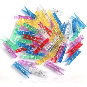 MINI PINZETTE IN PLASTICA FERMA FOTO CARTA MM. 25 PZ. 26 MINI PINZETTE IN PLASTICA FERMA FOTO CARTA MM. 25 PZ. 26