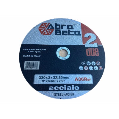 Abra beta A36R disco per smerigliatrice da taglio ferro inox mm. 230x2x22,23