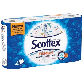 SCOTTEX CARTASPUGNA FAMILY 4 ROTOLI SCOTTEX CARTASPUGNA FAMILY 4 ROTOLI