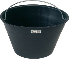 SECCHIO MURATORE PE NERO DIAM. CM. 34 LITRI 8 MANICO ZINCATO SECCHIO MURATORE PE NERO DIAM. CM. 34 LITRI 8 MANICO ZINCATO