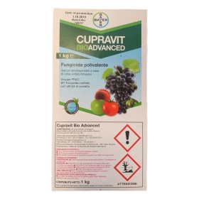 BAYER CUPRAVIT BIO ADVANCED FUNGICIDA A BASE DI RAME METALLO DA SOLFATO TRIBASICO 30% KG. 1 BAYER CUPRAVIT BIO ADVANCED FUNGICIDA A BASE DI RAME METALLO DA SOLFATO TRIBASICO 30% KG. 1