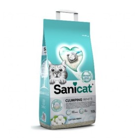 SANICAT LETTIERA PER GATTO CLUMPING WHITE COTTON LT. 10 SANICAT LETTIERA PER GATTO CLUMPING WHITE COTTON LT. 10