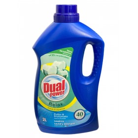 DUAL POWER DETERSIVO LAVATRICE LIQUIDO RELAX 40LV LT. 2 DUAL POWER DETERSIVO LAVATRICE LIQUIDO RELAX 40LV LT. 2