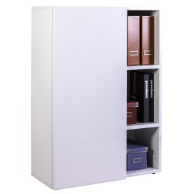 KIT LIBRERIA 1A+2R cm. 80x34x111h colore bianco luc. KIT LIBRERIA 1A+2R cm. 80x34x111h colore bianco luc.