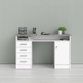 KIT SCRIVANIA FUNCTION PLUS 126x55x75 CEMENTO KIT SCRIVANIA FUNCTION PLUS 126x55x75 CEMENTO