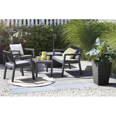 ALLIBERT SALOTTO EMILY GRAPHITE CON CUSCINI