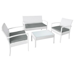 SALOTTO BOULEVARD IN POLIRATTAN BA620 colore bianco SALOTTO BOULEVARD IN POLIRATTAN BA620 colore bianco