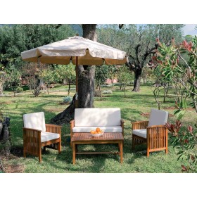 SALOTTO IN LEGNO NEW CASTLE 4 PEZZI CON CUSCINI. SALOTTO IN LEGNO NEW CASTLE 4 PEZZI CON CUSCINI.