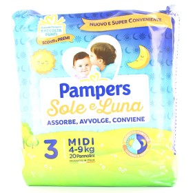 PAMPERS SOLEeLUNA 3 MIDI 4-9 kg 20 PZ PAMPERS SOLEeLUNA 3 MIDI 4-9 kg 20 PZ