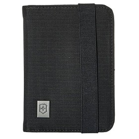 VICTORINOX PORTAFOGLIO TRI-FOLD A TRE STRATI CON CHIUSURA ELASTICA NERO VICTORINOX PORTAFOGLIO TRI-FOLD A TRE STRATI CON CHIUSURA ELASTICA NERO