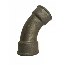 SEMI CURVA 45 GRADI FILETTATA FEMMINA IN GHISA ZINCATA 2 poll. SEMI CURVA 45 GRADI FILETTATA FEMMINA IN GHISA ZINCATA 2 poll.