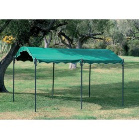 GAZEBO IN METALLO mt.3x4 CARPORT COLORE VERDE GAZEBO IN METALLO mt.3x4 CARPORT COLORE VERDE