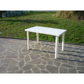 TAVOLO RESINA cm.120x70 COLORE BIANCO TAVOLO RESINA cm.120x70 COLORE BIANCO