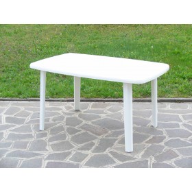 TAVOLO RESINA cm.137x85 COLORE BIANCO TAVOLO RESINA cm.137x85 COLORE BIANCO