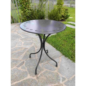 TAVOLO SORRENTO DIAMETRO cm60 COLORE NERO OPACO TAVOLO SORRENTO DIAMETRO cm60 COLORE NERO OPACO