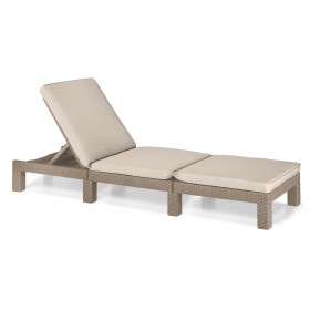 ALLIBERT-KETER LETTINO DAYTONA COLORE CAPPUCINO CON CUSCINO. ALLIBERT-KETER LETTINO DAYTONA COLORE CAPPUCINO CON CUSCINO.