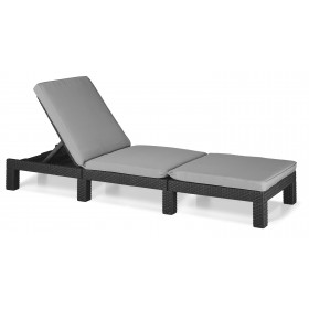 ALLIBERT-KETER LETTINO DAYTONA COLORE GRAPHITE CON CUSCINO ALLIBERT-KETER LETTINO DAYTONA COLORE GRAPHITE CON CUSCINO