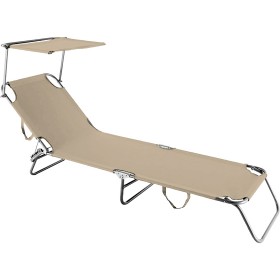 LETTINO CON PARASOLE RIMINI COLORE TORTORA LETTINO CON PARASOLE RIMINI COLORE TORTORA