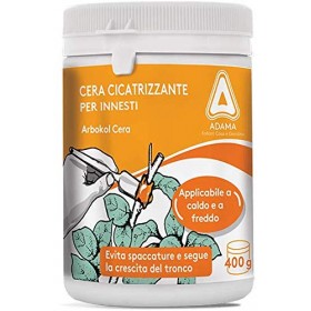Adama Cera Arbokol cicatrizzante protezione per innesti e ferite 400 gr. adama Cera Arbokol Mastice cicatrizzante benefico con Rame Resina Sintetica Pasta disinfettante Protettivo Protezione per innest