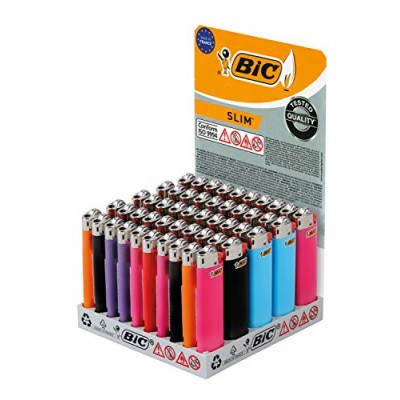 Lampa bic830612 accendini Bic Classic Slim j23. Display da 50 Pezzi Colori Assortiti