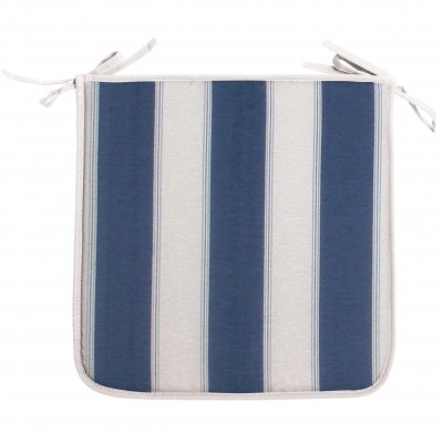CUSCINO PANAREA cm.39x39x2 RIGATO COLORE BLU.